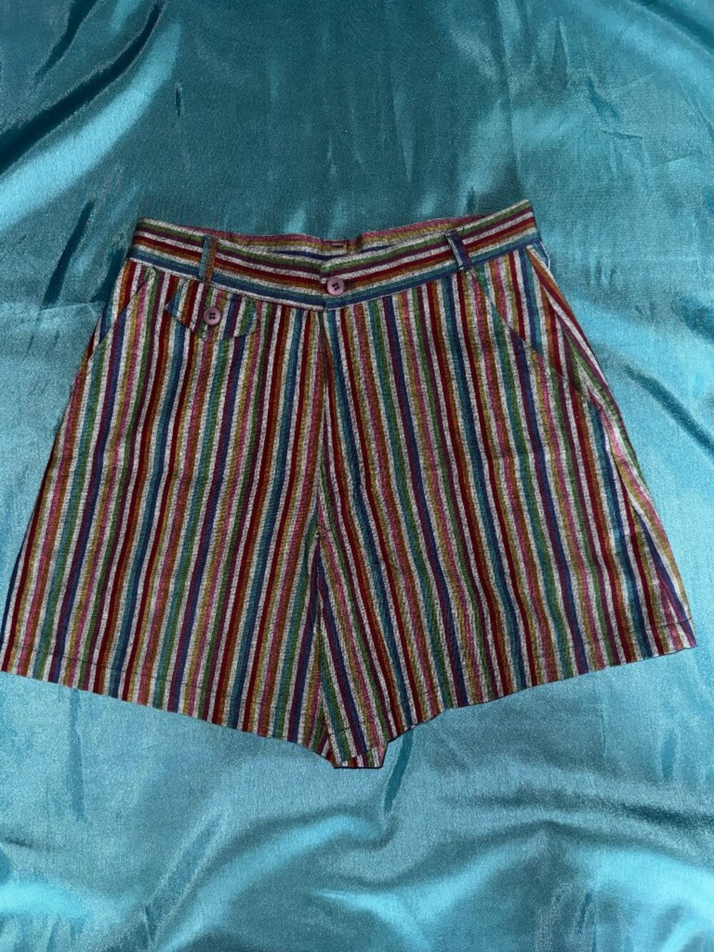 Women's Vintage striped Roberto Orsini shorts w/pockets